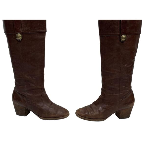 Coach Fayth Brown Leather Riding Boots Size 7 - Picture 7 of 7